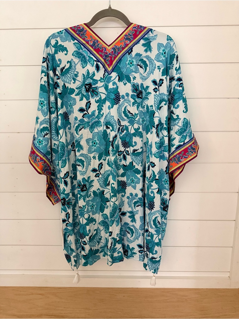 La Blanca Santorini Kimono Cover-up NWT Coastal Boho - Picture 3 of 8